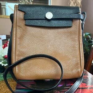 HERMES CLEMENCE LEATHER SHOULDDER BAG